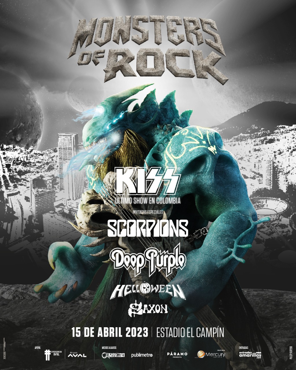 Monsters of Rock Colombia horarios por banda y boletería